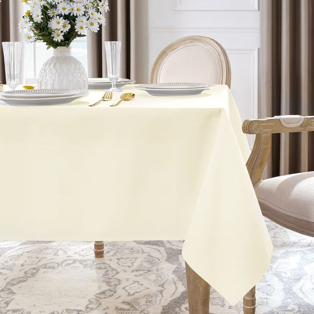 Ivory Rectangular Tablecloth 60x102 NEW
